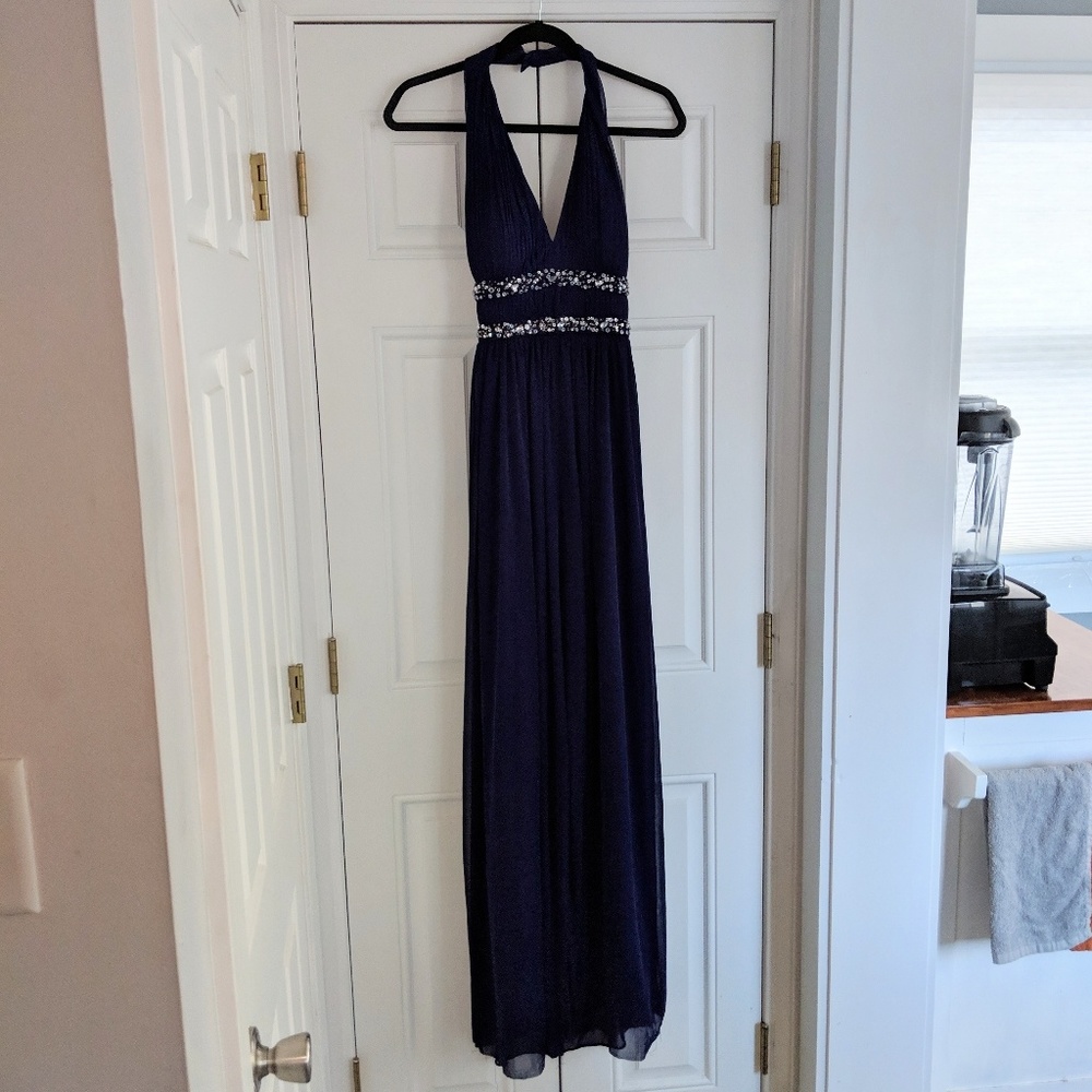 Royal Purple Gown Dress 5 / 6 Halter